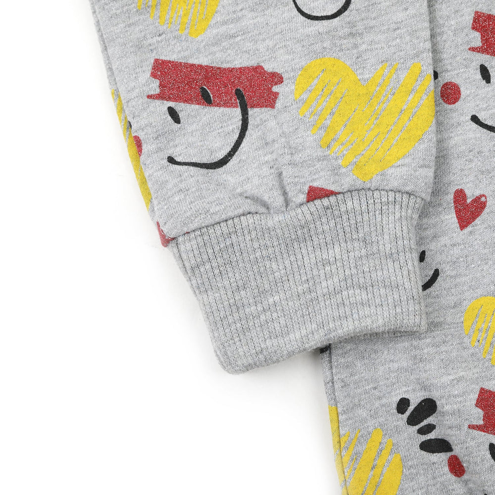 Girls Full Sleeves Hoodie T-Shirt - Grey, Girls Hoodies & Sweat Shirts, Chase Value, Chase Value