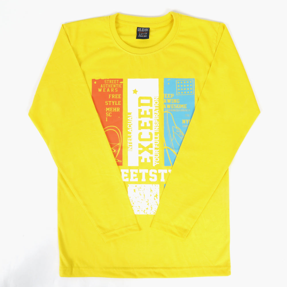 Boys T-Shirt - Yellow, Boys T-Shirts, Chase Value, Chase Value