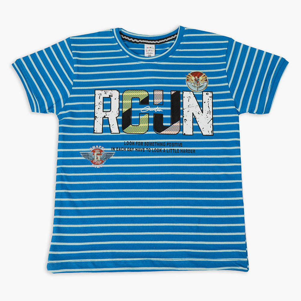 Boys Half Sleeves T-Shirt - Blue, Boys T-Shirts, Chase Value, Chase Value
