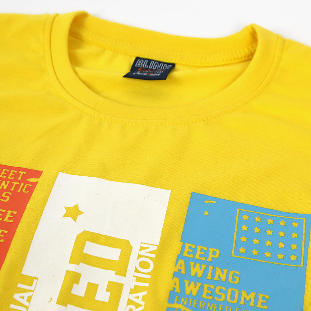 Boys T-Shirt - Yellow, Boys T-Shirts, Chase Value, Chase Value