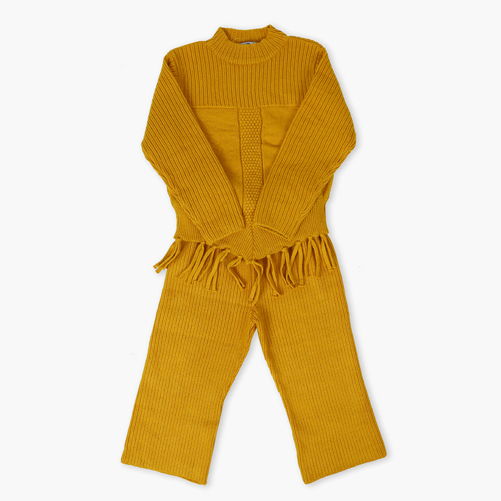 Girls Sweater Suit - Mustard, Girls Suits, Chase Value, Chase Value
