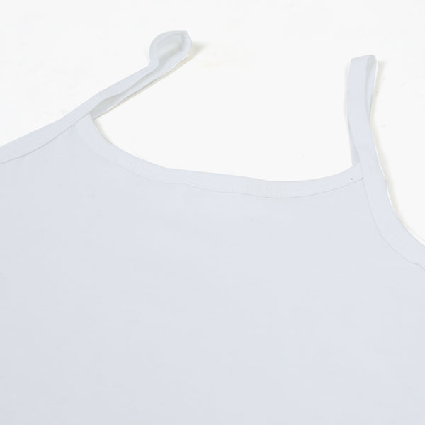 Girls Valuables Wide Strap Camisole - White