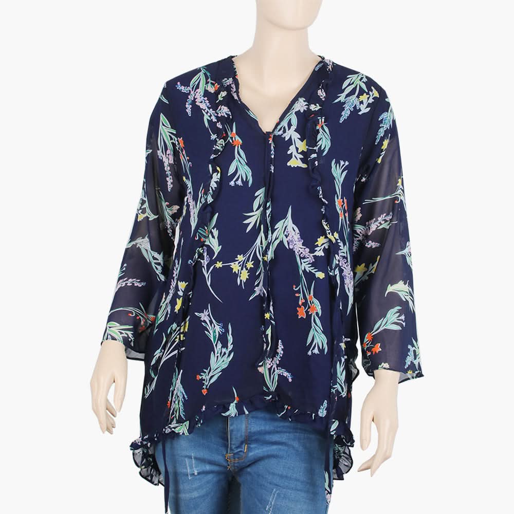 Women's Western Top - Navy Blue, Women T-Shirts & Tops, Chase Value, Chase Value