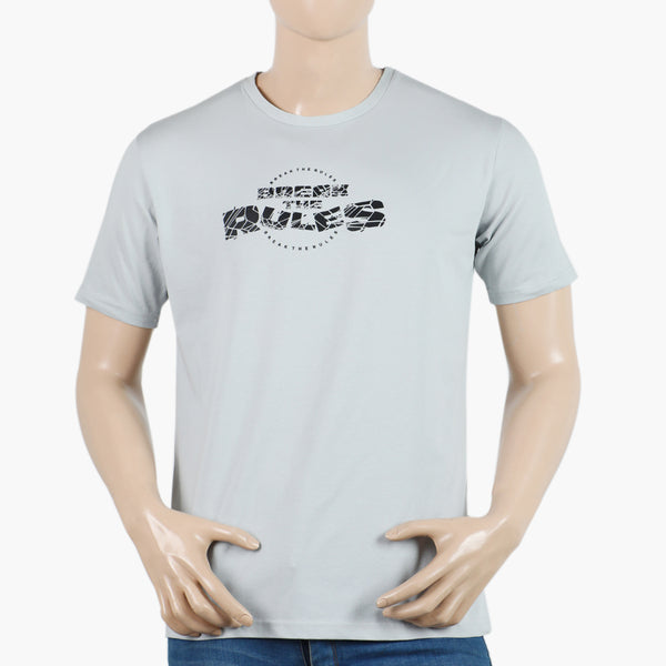Men's Printed Half Sleeves T-Shirt - Grey, Men's T-Shirts & Polos, Chase Value, Chase Value