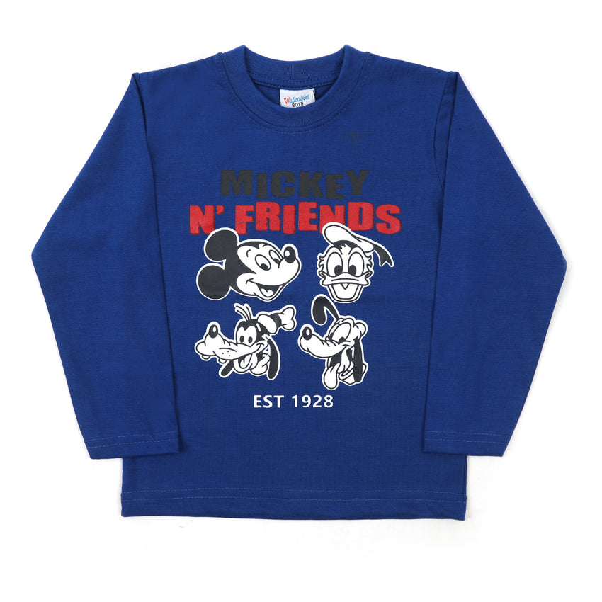 Boys Full Sleeves T-Shirt - Royal Blue