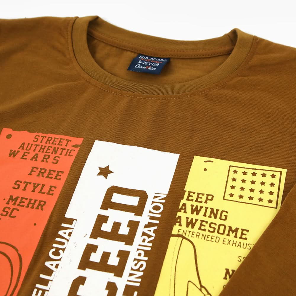 Boys T-Shirt - Brown, Boys T-Shirts, Chase Value, Chase Value