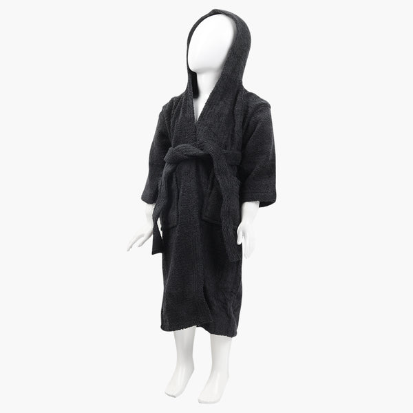 Kids Bathrobe Plain - Black, Bath Towels, Chase Value, Chase Value