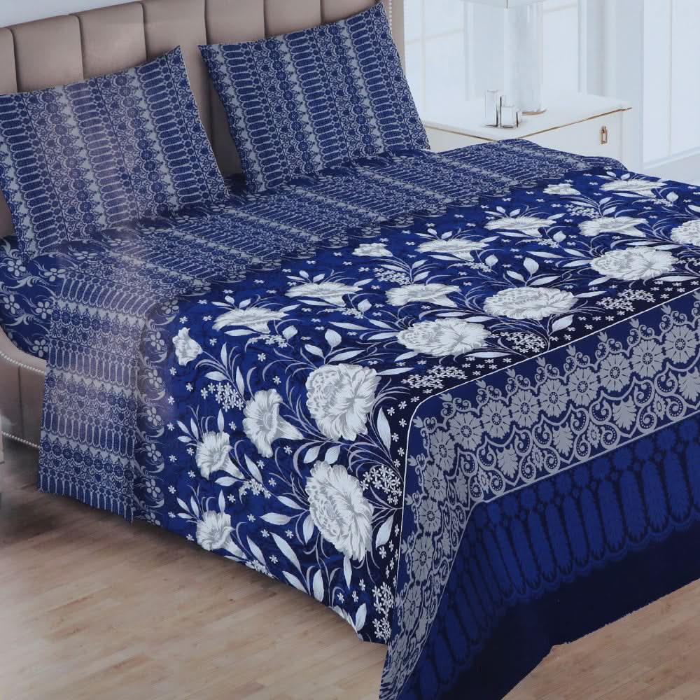 Double Bed Sheet Set of 5Pcs- C2, Double Size Bed Sheet, Chase Value, Chase Value