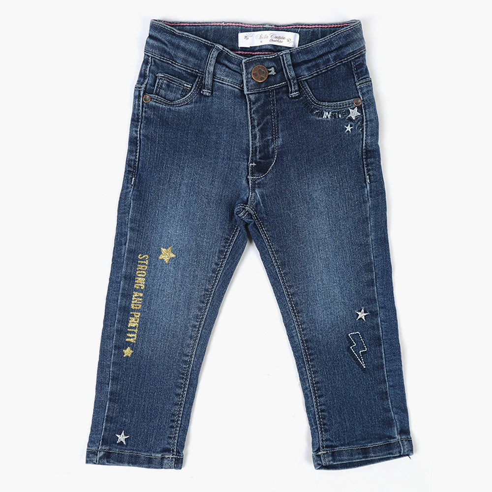 Girls Denim Pant - Blue, Girls Pants & Capri, Chase Value, Chase Value