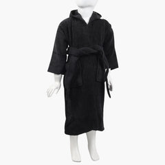 Kids Bathrobe Plain - Black, Bath Towels, Chase Value, Chase Value