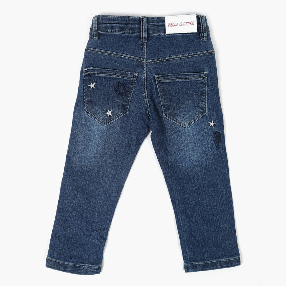 Girls Denim Pant - Blue, Girls Pants & Capri, Chase Value, Chase Value