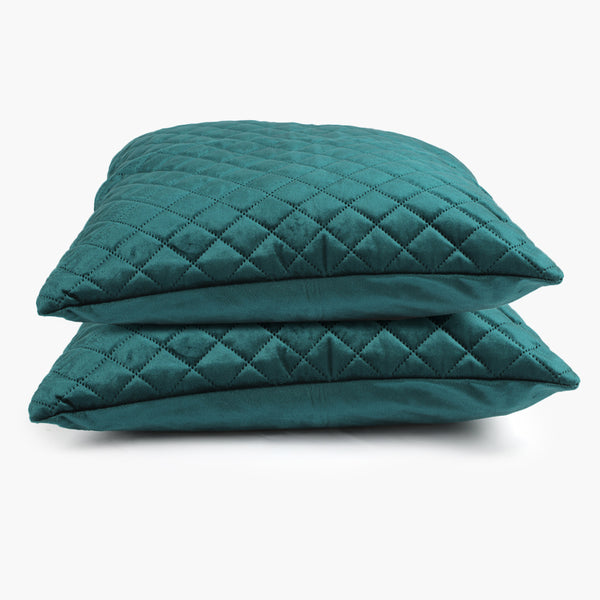 Velvet Cushion 2pcs Set - Dark Green, Cushion Cover, Chase Value, Chase Value