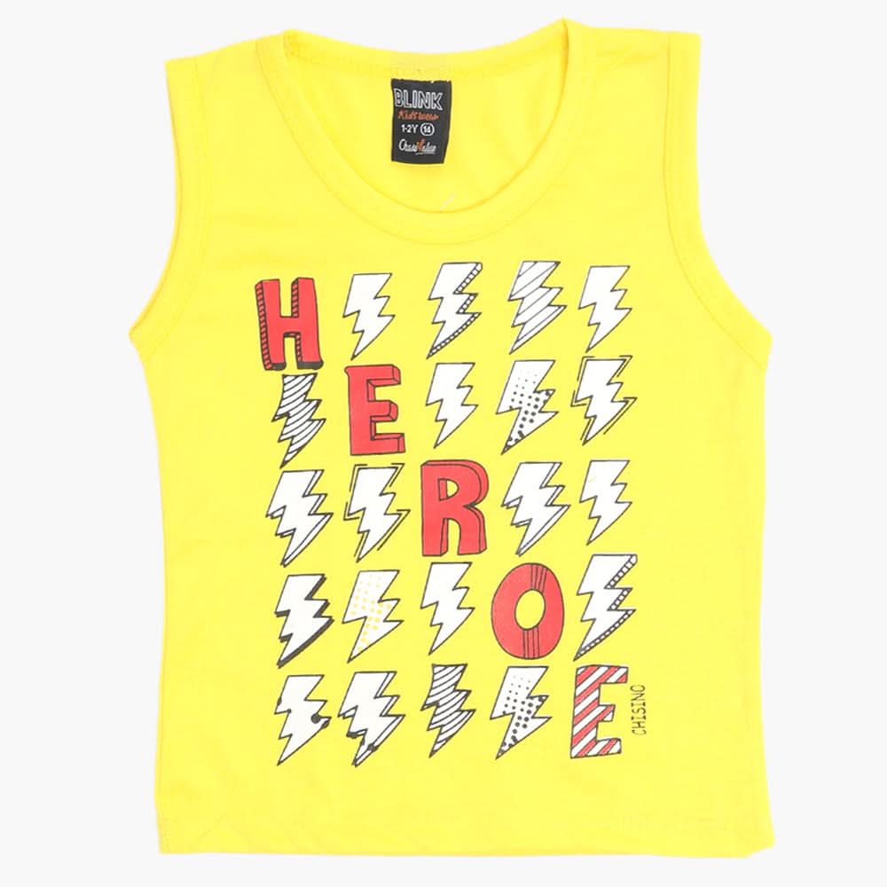 Boys Sando - Yellow, Boys T-Shirts, Chase Value, Chase Value