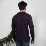 Men's Full Sleeves Printed T-Shirt - Purple, Men's T-Shirts & Polos, Chase Value, Chase Value