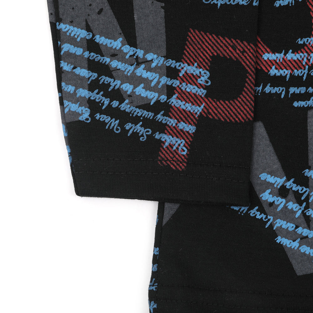 Boys Full Sleeves T-Shirt - Black, Boys T-Shirts, Chase Value, Chase Value