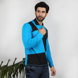Men's Full Sleeves Polo T-Shirt - Blue, Men's T-Shirts & Polos, Chase Value, Chase Value