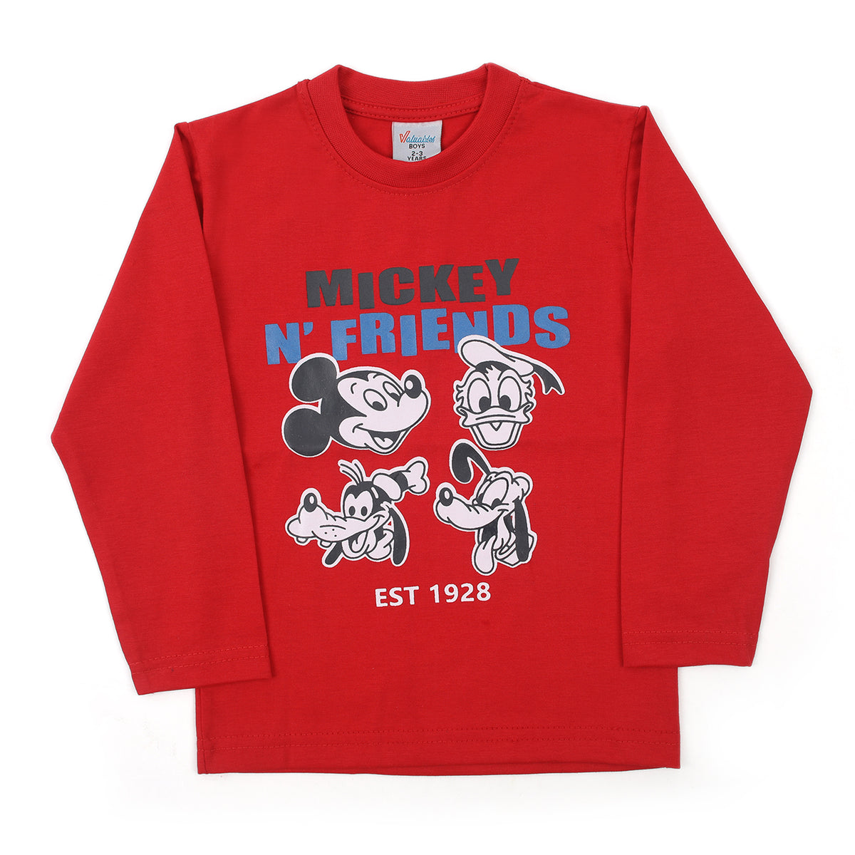 Boys Full Sleeves T-Shirt - Red, Boys T-Shirts, Chase Value, Chase Value