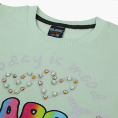 Girls T-Shirt - Light Green, Girls T-Shirts, Chase Value, Chase Value