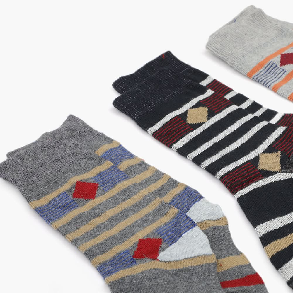 Boys Socks Pack Of 3 - Multi Color, Boys Socks, Chase Value, Chase Value