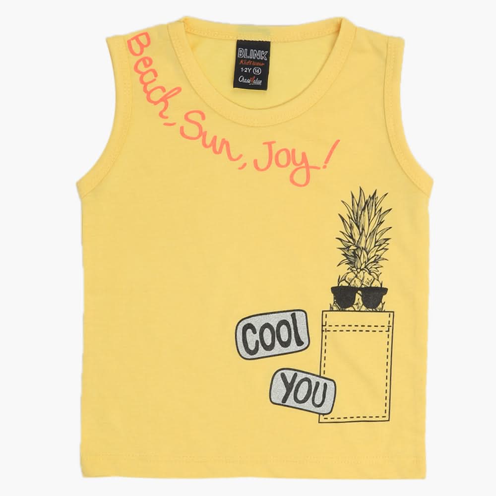 Boys Sando - Yellow, Boys T-Shirts, Chase Value, Chase Value