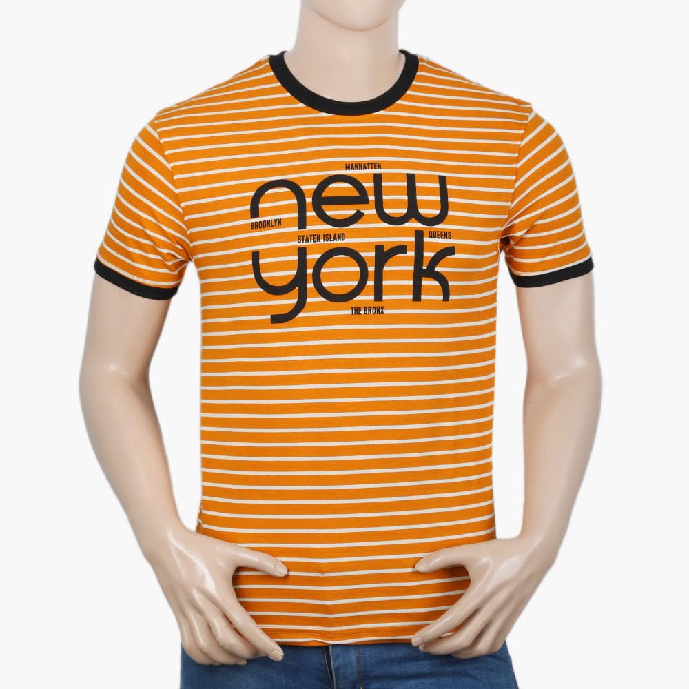 Men's Half Sleeves T-Shirt - Orange, Men's T-Shirts & Polos, Chase Value, Chase Value