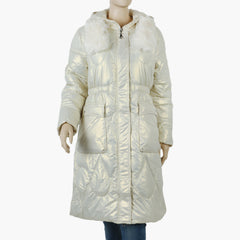 Women's Long Jacket - Off White, Women Jackets, Chase Value, Chase Value