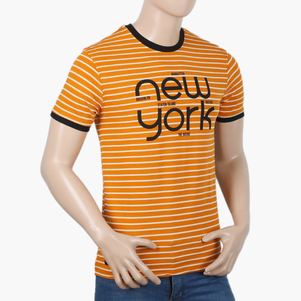 Men's Half Sleeves T-Shirt - Orange, Men's T-Shirts & Polos, Chase Value, Chase Value