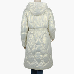 Women's Long Jacket - Off White, Women Jackets, Chase Value, Chase Value