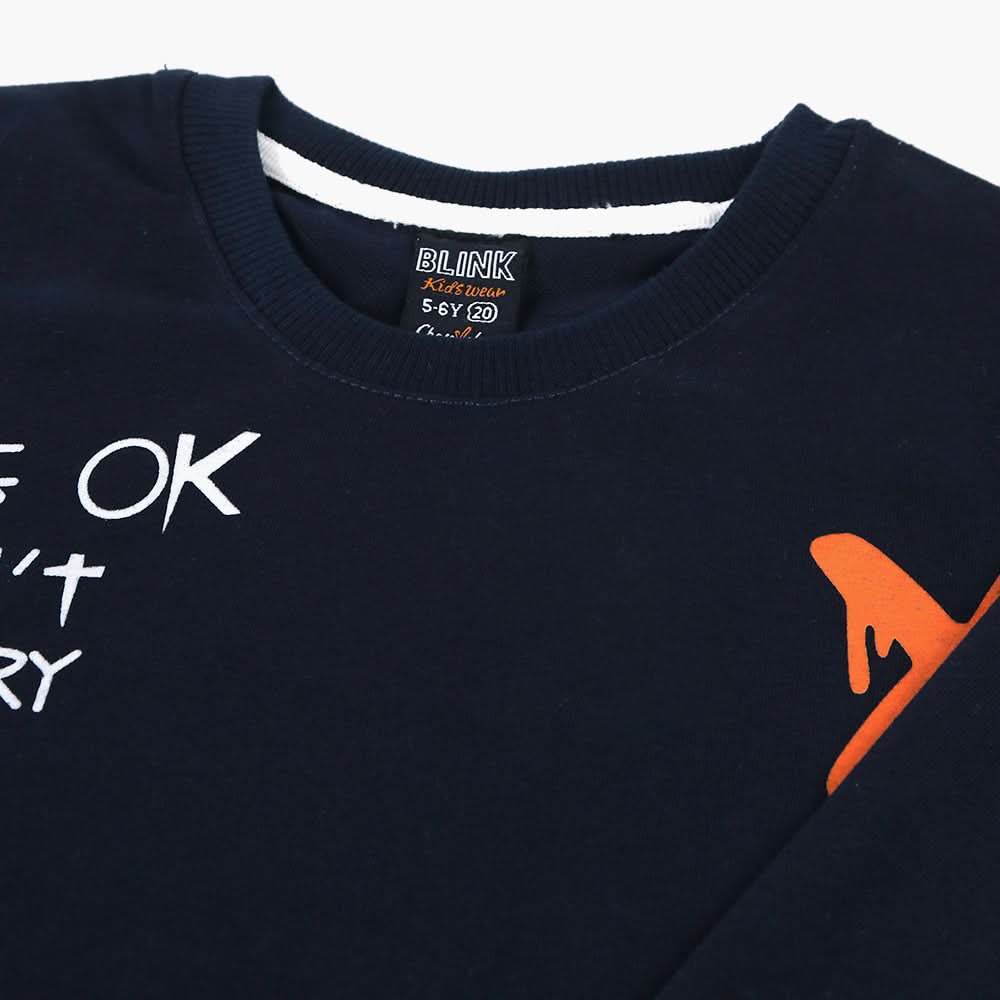 Boys Full Sleeves T-Shirts - Navy Blue, Boys T-Shirts, Chase Value, Chase Value