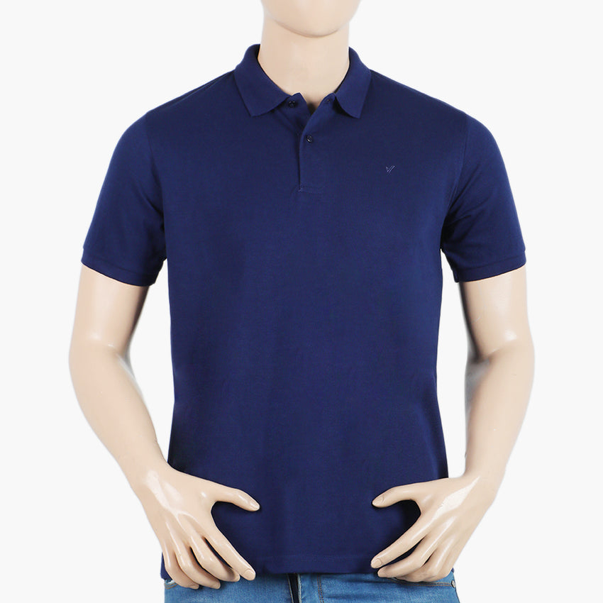 Men's Valuable Half Sleeves Polo T-Shirt - Navy Blue, Men's T-Shirts & Polos, Chase Value, Chase Value