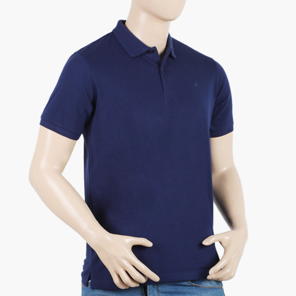 Men's Valuable Half Sleeves Polo T-Shirt - Navy Blue