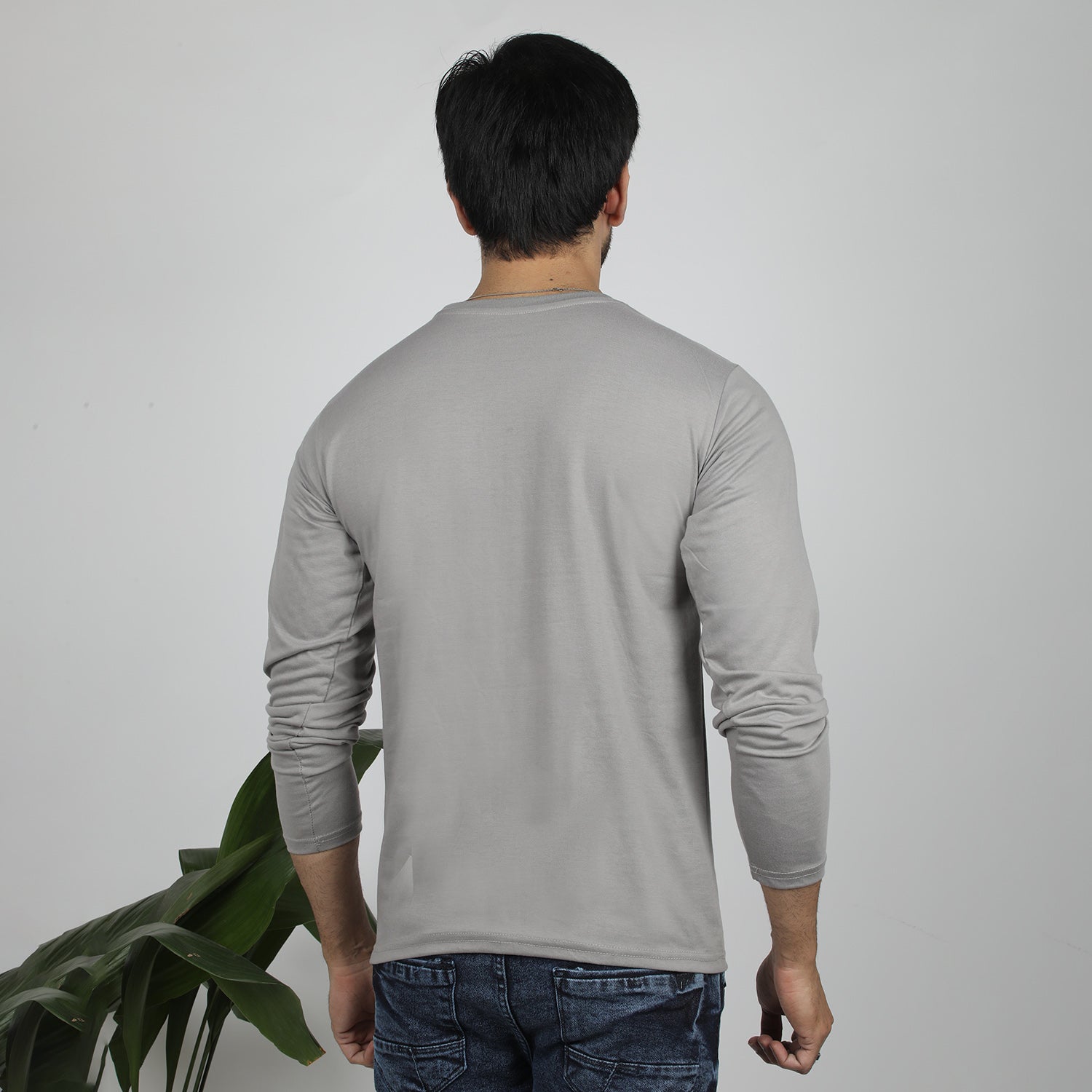 Men's Full Sleeves T-Shirt - Grey, Men's T-Shirts & Polos, Chase Value, Chase Value