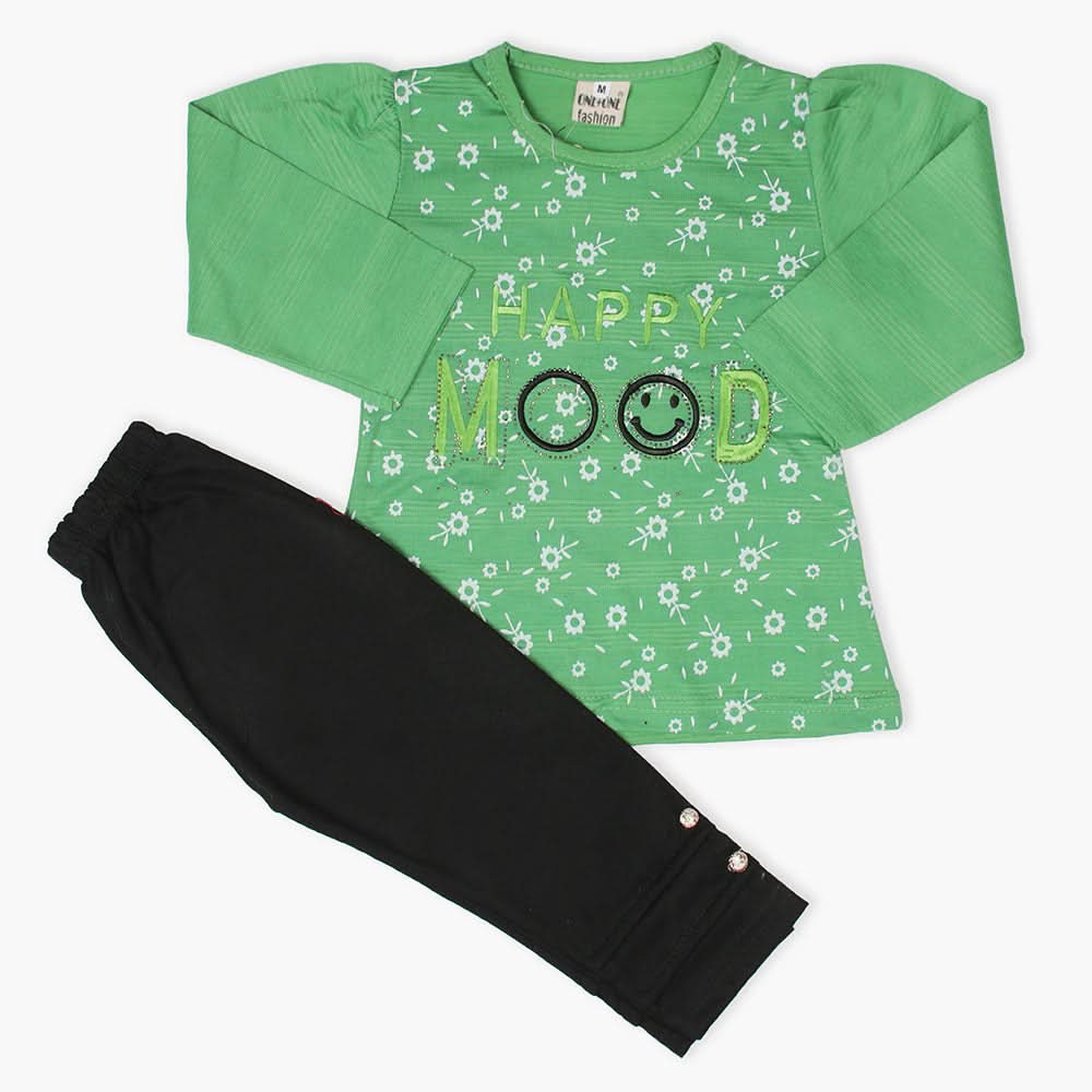 Girls Tights Suit - Light Green, Girls Suits, Chase Value, Chase Value