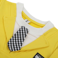 Newborn Girls Full Sleeves Suit - Yellow