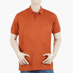 Men's Valuable Half Sleeves Polo T-Shirt - Rust, Men's T-Shirts & Polos, Chase Value, Chase Value