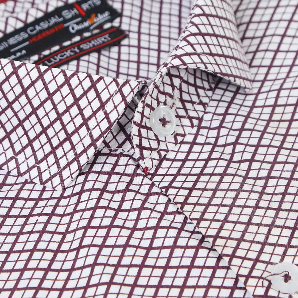 Men's Business Casual Shirt - Maroon, Men's Shirts, Chase Value, Chase Value