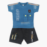 Newborn Boys Half Sleeves Suit - Blue, Newborn Boys Sets & Suits, Chase Value, Chase Value