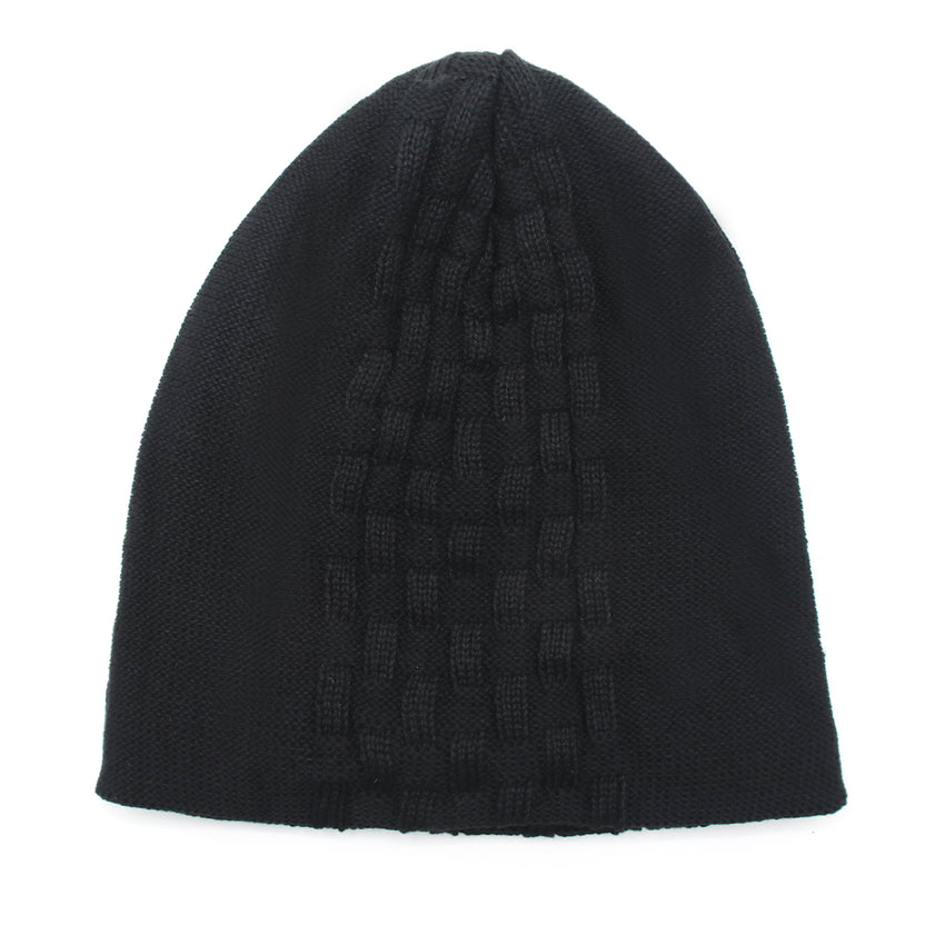 Men's Woolen Cap - Black