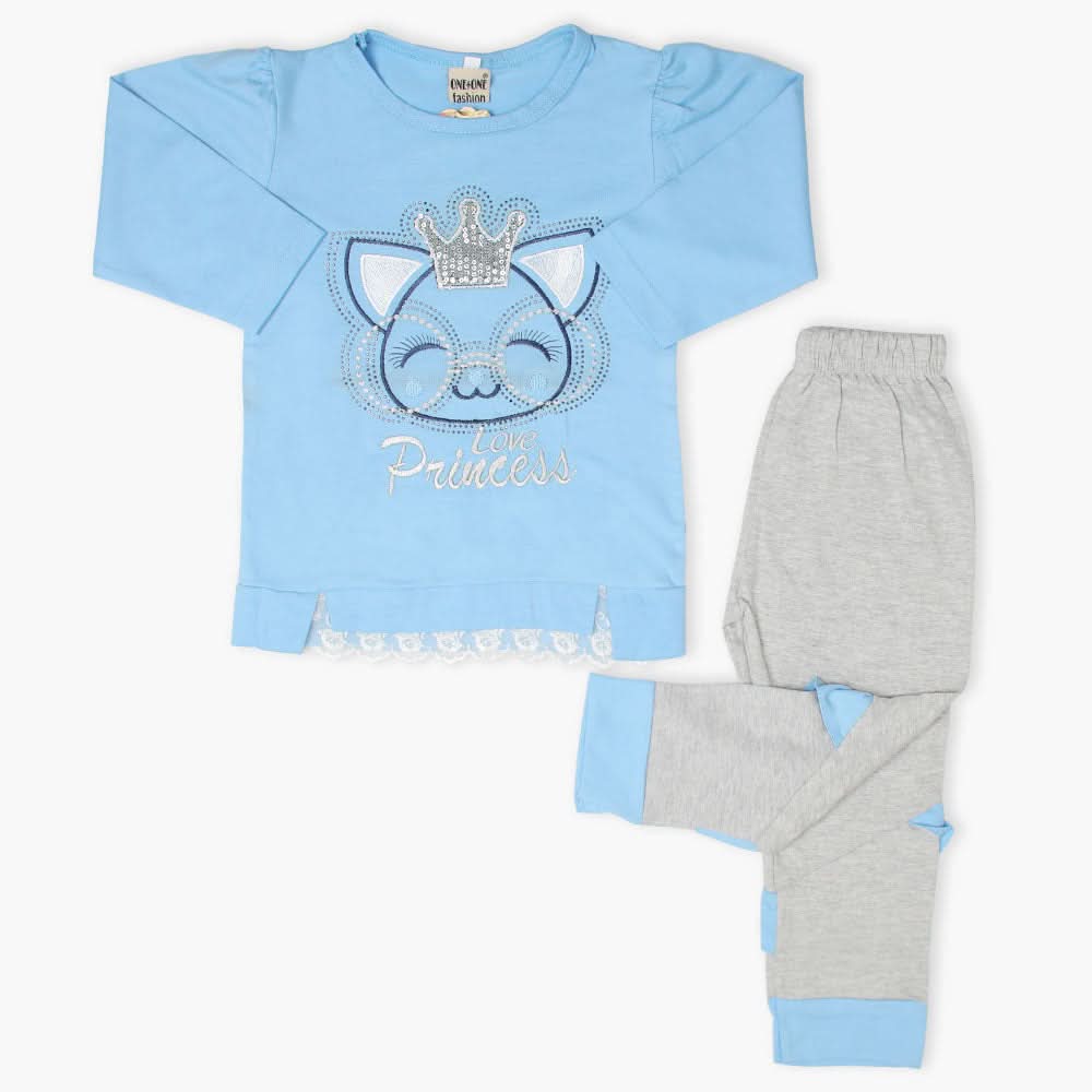Girls Tights Suit - Light Blue, Girls Suits, Chase Value, Chase Value