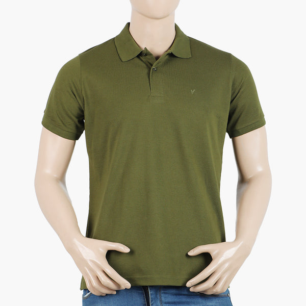 Men's Valuable Half Sleeves Polo T-Shirt - Olive Green