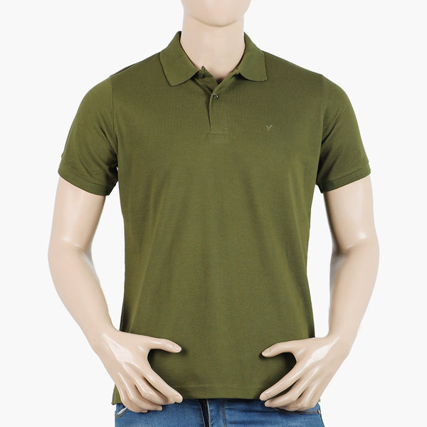 Men's Valuable Half Sleeves Polo T-Shirt - Olive Green, Men's T-Shirts & Polos, Chase Value, Chase Value