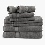 Towel Set 8pcs - Grey, Kitchen Towel, Chase Value, Chase Value
