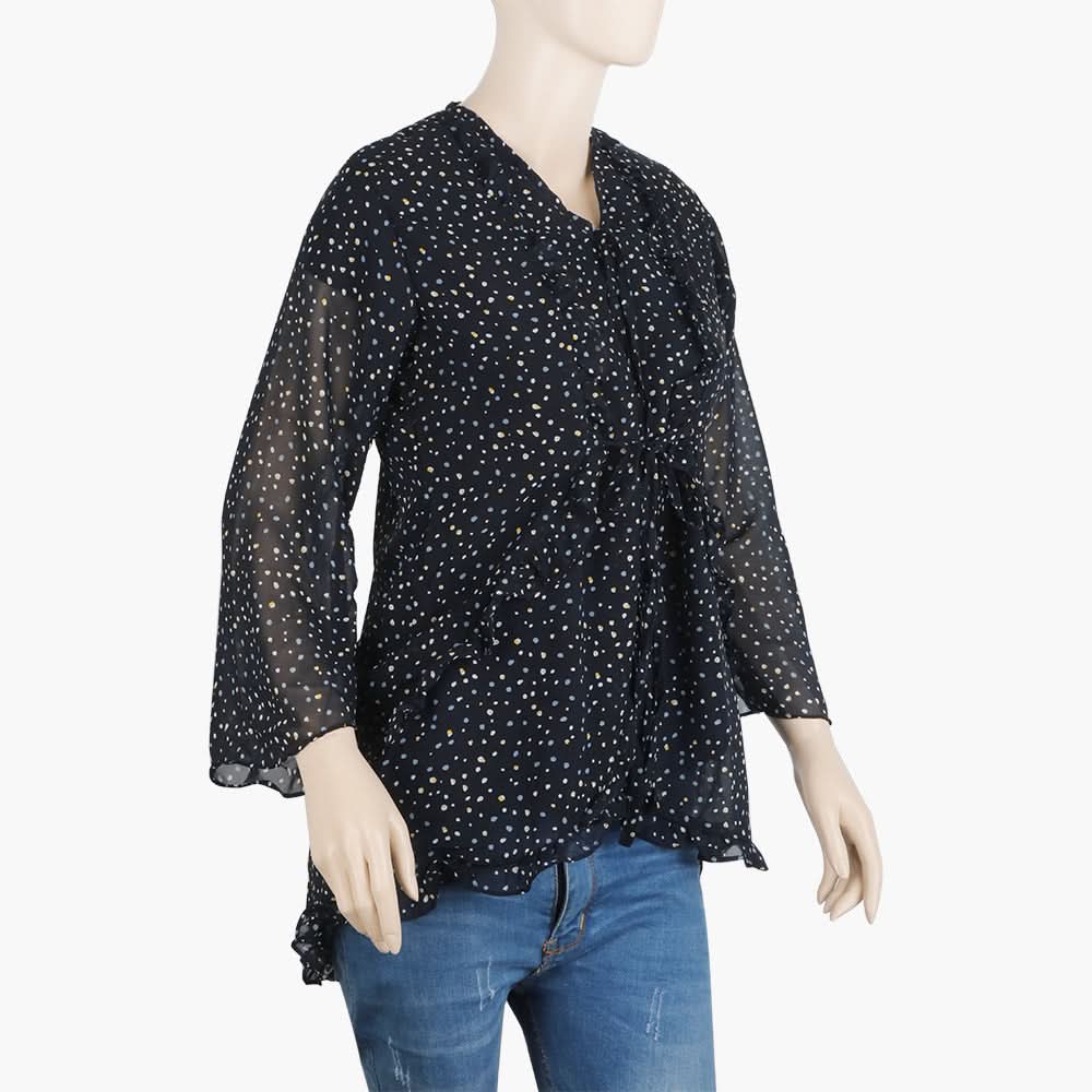 Women's Western Top - Navy Blue, Women T-Shirts & Tops, Chase Value, Chase Value