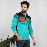 Men's Full Sleeves Polo T-Shirt - Sea Green, Men's T-Shirts & Polos, Chase Value, Chase Value