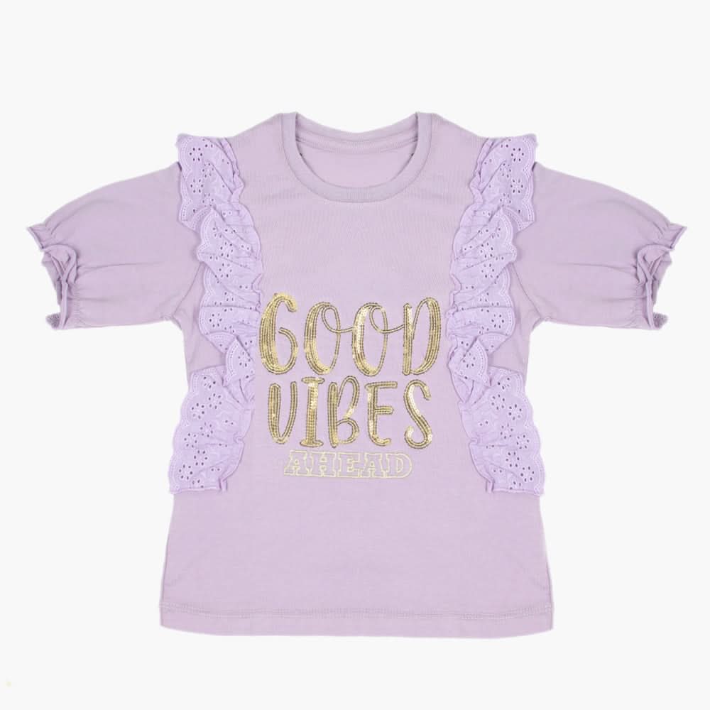 Eminent Girls Half Sleeves T-Shirt - Purple, Girls T-Shirts, Eminent, Chase Value