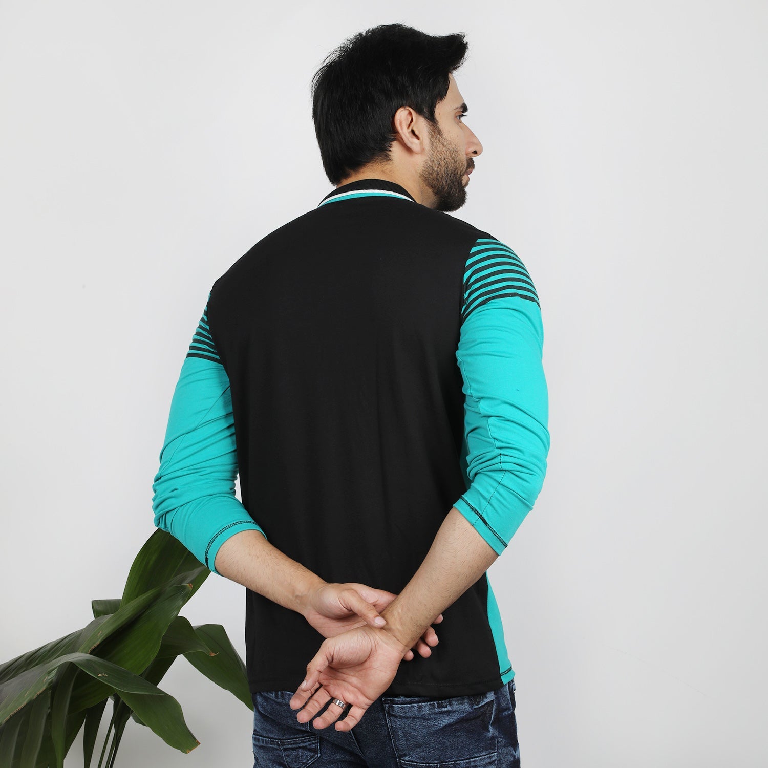 Men's Full Sleeves Polo T-Shirt - Sea Green, Men's T-Shirts & Polos, Chase Value, Chase Value