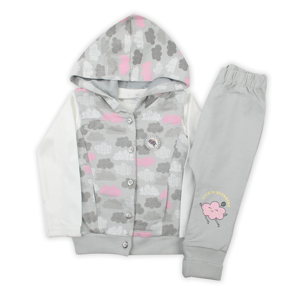 Newborn Girls Full Sleeves Suit - Pink, Newborn Girls Sets & Suits, Chase Value, Chase Value