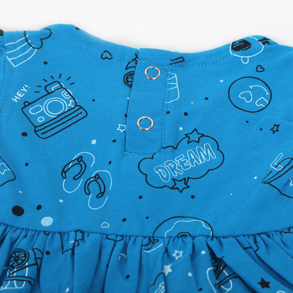 Newborn Girls Frock - Blue, Newborn Girls Frocks, Chase Value, Chase Value