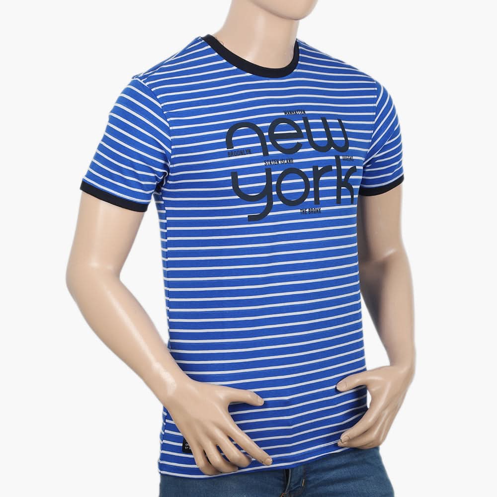Men's Half Sleeves T-Shirt - Blue, Men's T-Shirts & Polos, Chase Value, Chase Value