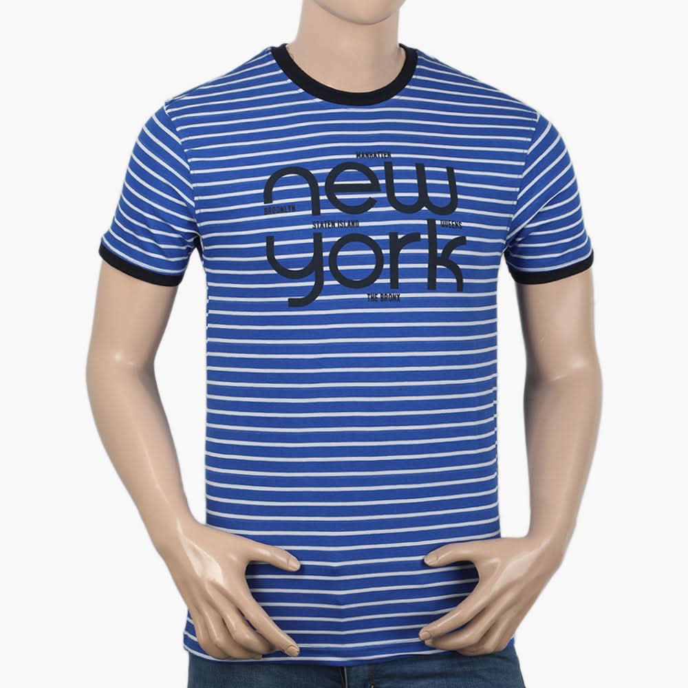 Men's Half Sleeves T-Shirt - Blue, Men's T-Shirts & Polos, Chase Value, Chase Value
